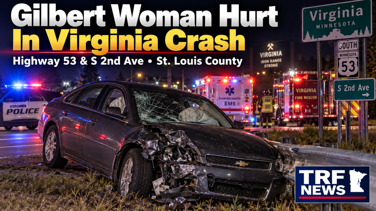 Virginia Guardrail Crash Injures Gilbert Woman