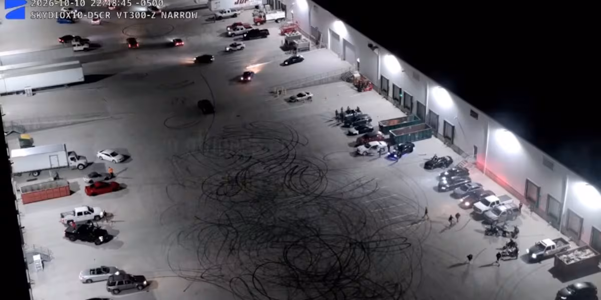 Fargo Police Drone Records 100-Plus Vehicle Gathering