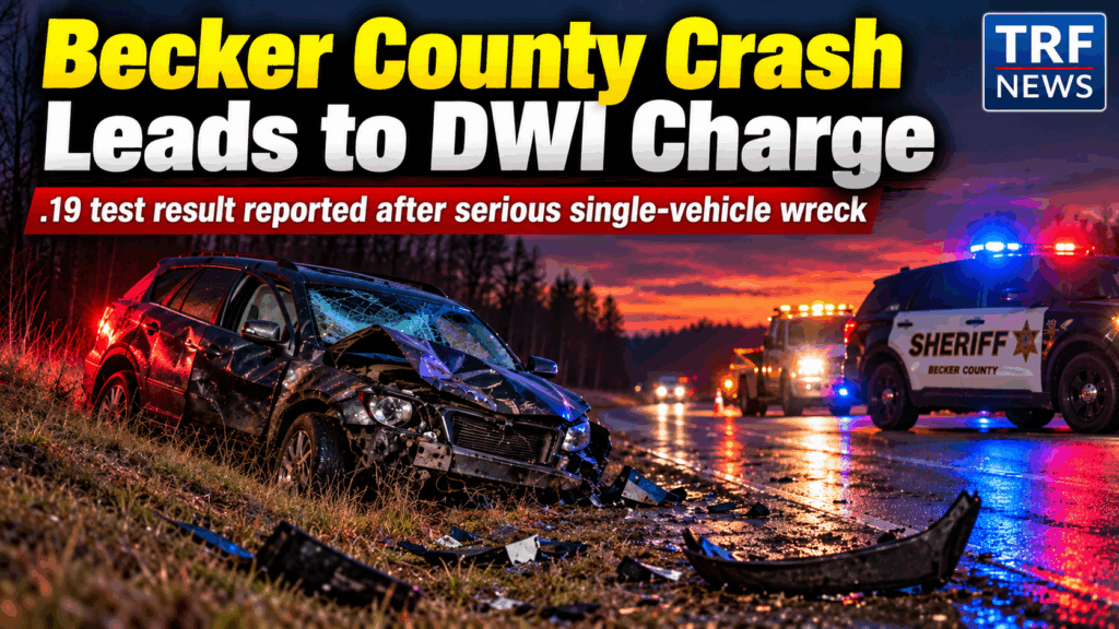 Becker County: Man Charged After Crash, .19 Test Result