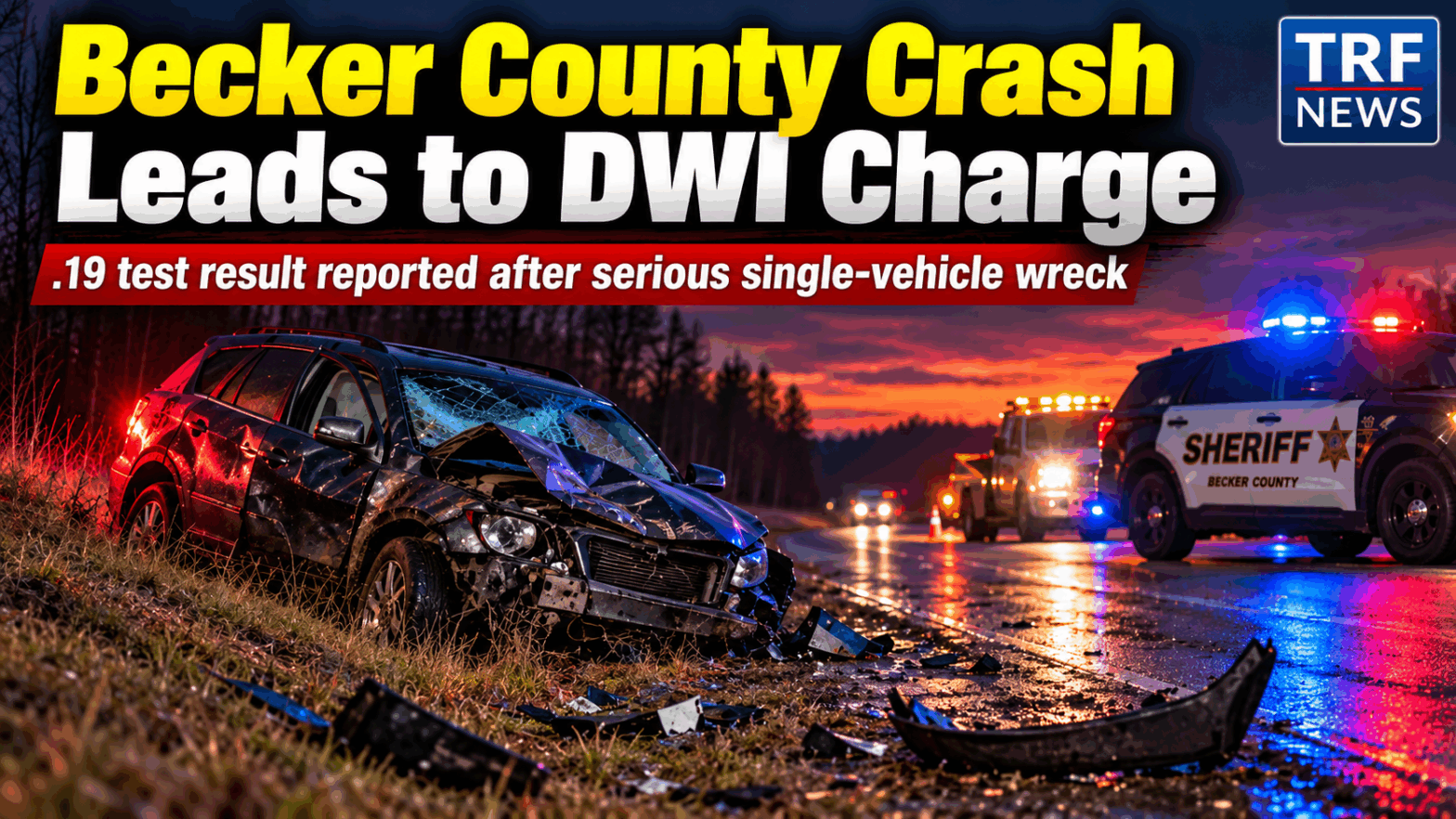 Becker County: Man Charged After Crash, .19 Test Result