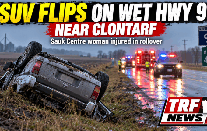 Clontarf Highway 9 Rollover Injures Sauk Centre Woman