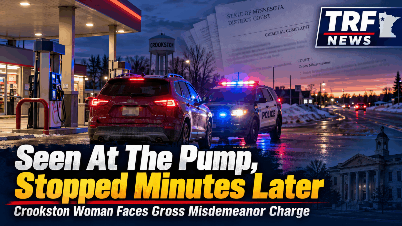 Crookston Woman Faces Charge After Gas Station Stop