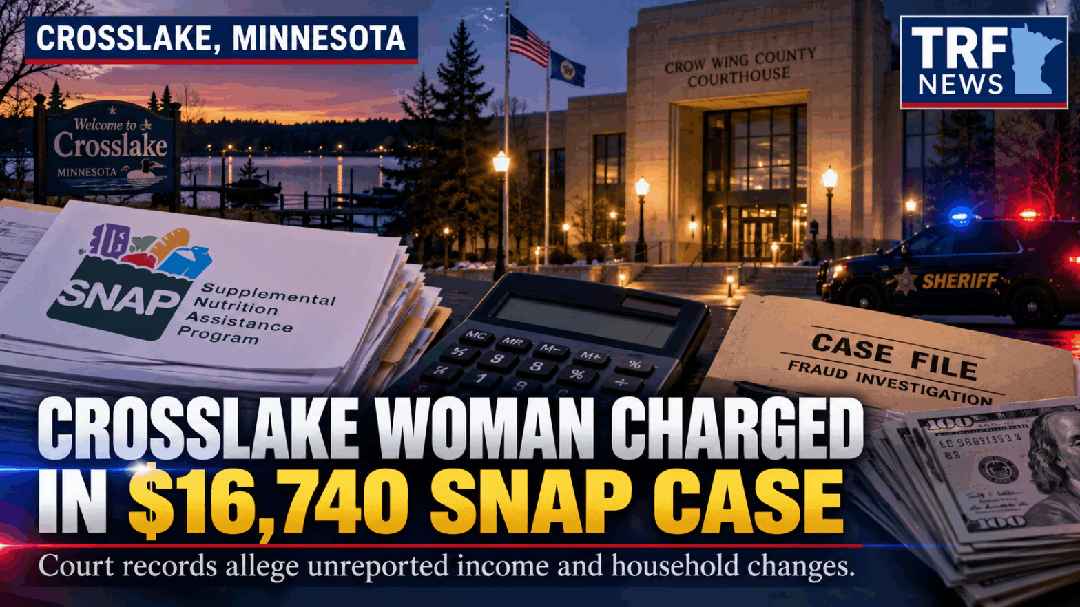 Crosslake Woman Charged in $16,740 SNAP Case
