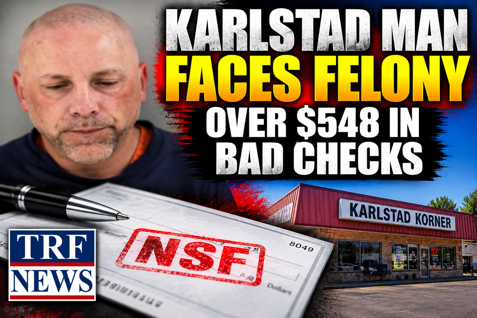 Karlstad: Man Faces Felony Over $548 in Bad Checks