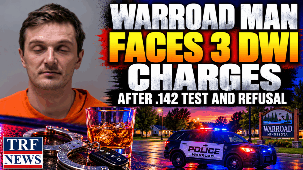 Warroad Man Faces 3 DWI Charges After .142 Test