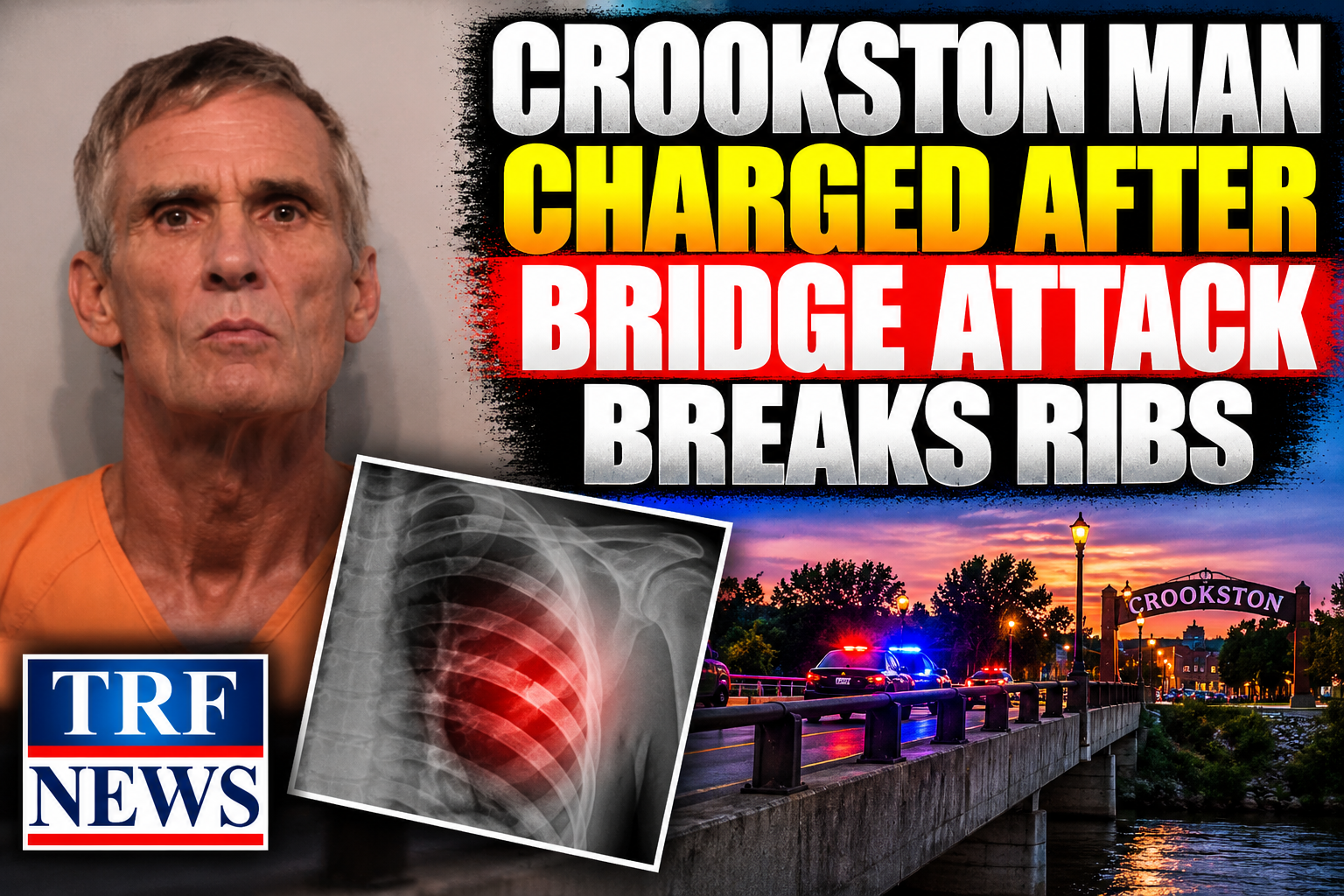 Crookston Man Charged After Bridge Attack Breaks Ribs