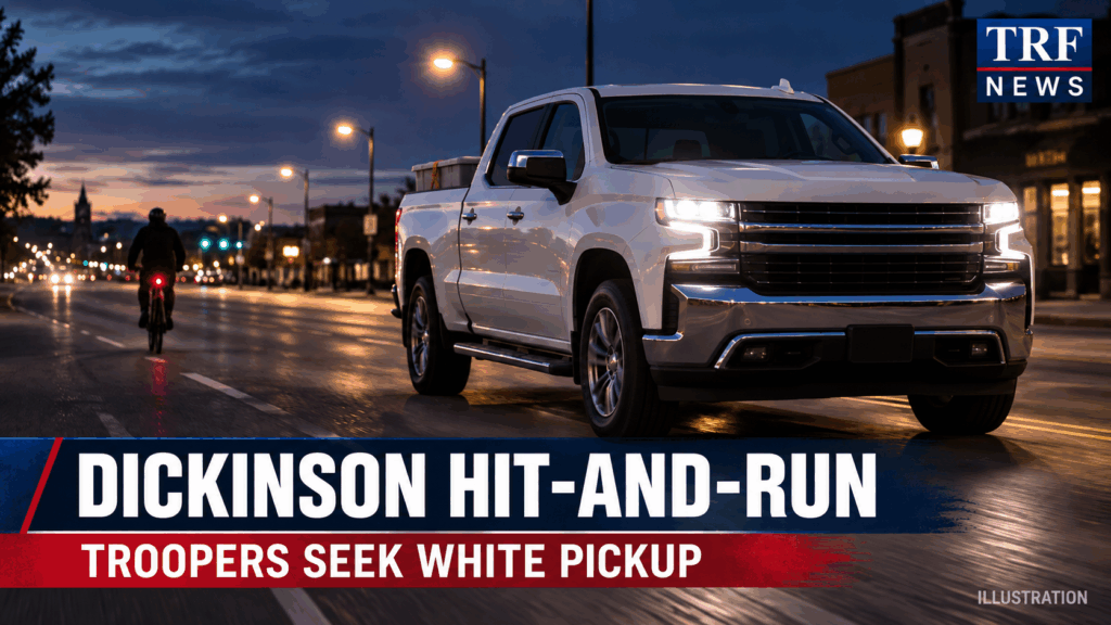 Dickinson Hit-and-Run Injures Cyclist; Pickup Sought