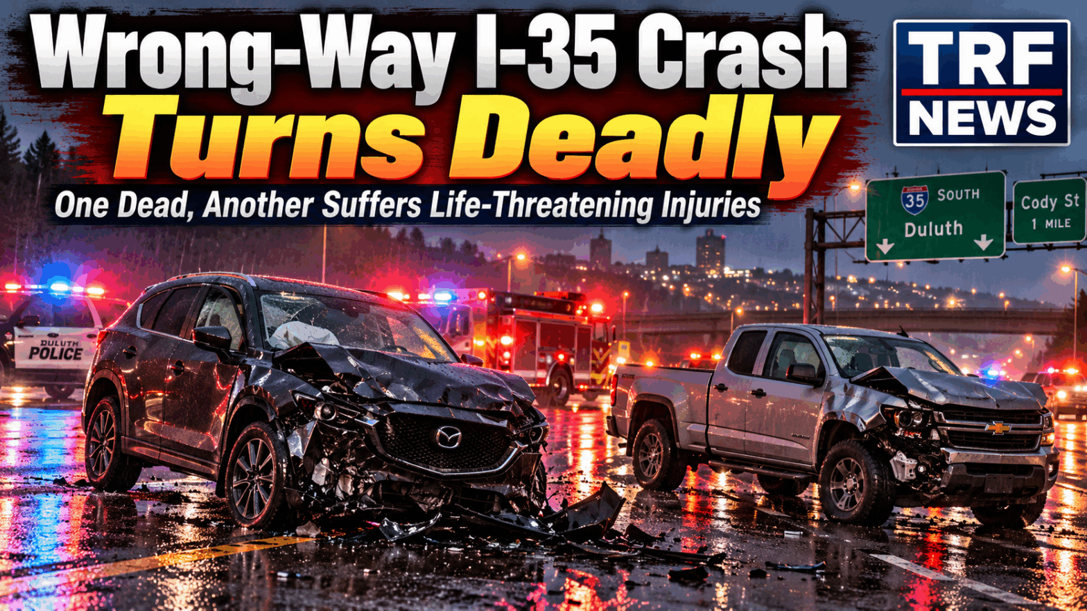 Duluth Wrong-Way I-35 Crash Kills 74-Year-Old Driver