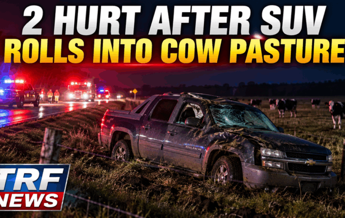 Falk Township SUV Rolls Into Cow Pasture, Injures 2