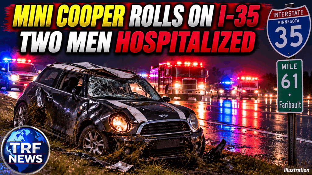 Faribault: Two Injured in I-35 Mini Cooper Rollover