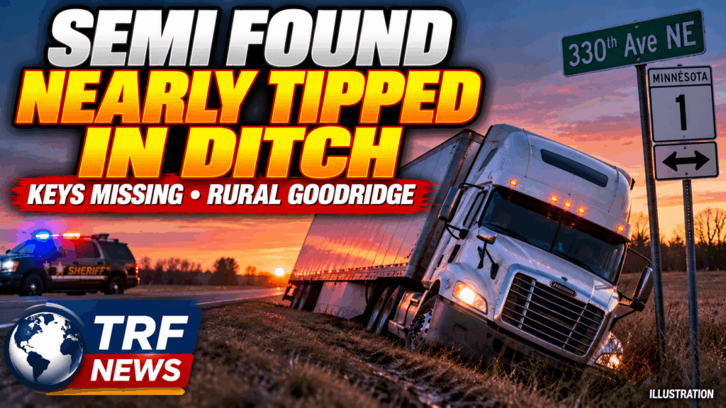 Goodridge Semi Found Nearly Tipped in Ditch, Keys Gone