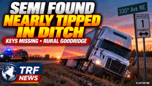 Goodridge Semi Found Nearly Tipped in Ditch, Keys Gone