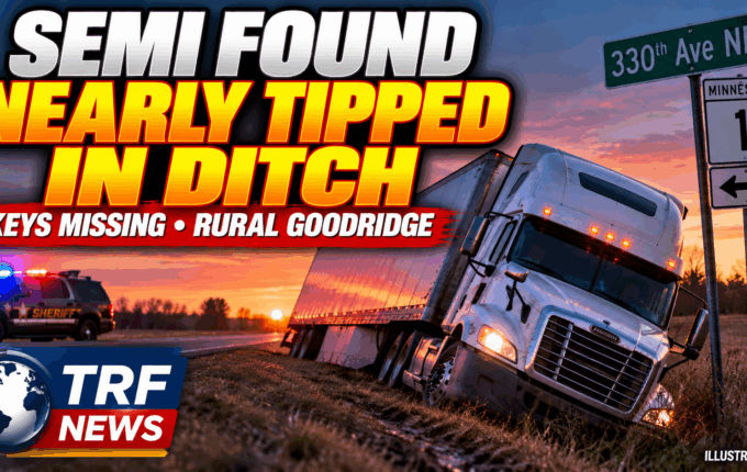 Goodridge Semi Found Nearly Tipped in Ditch, Keys Gone
