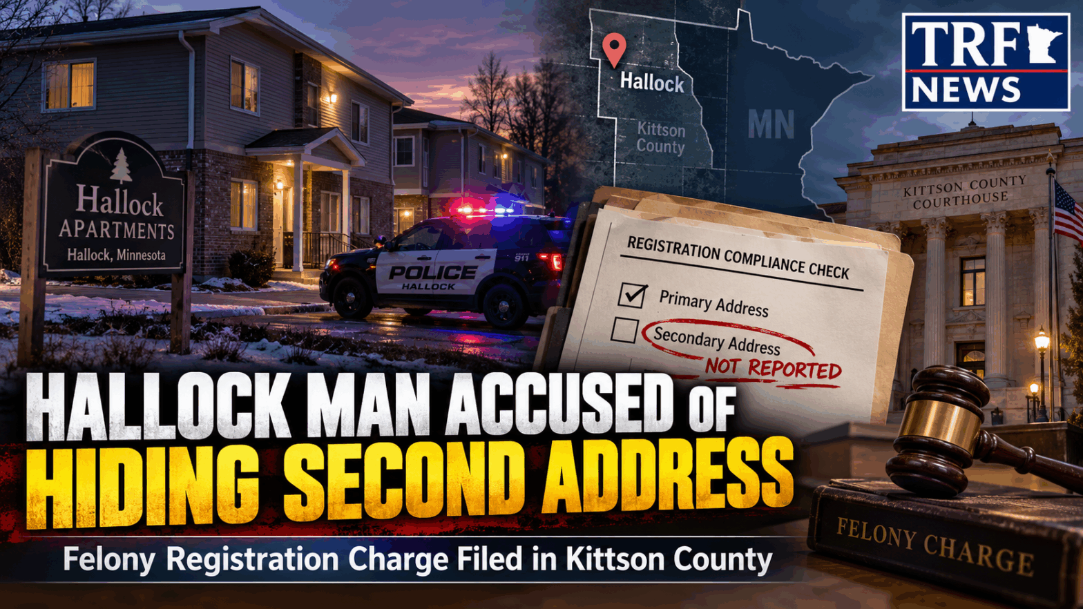 Hallock Man Faces Felony Over Unreported Second Address