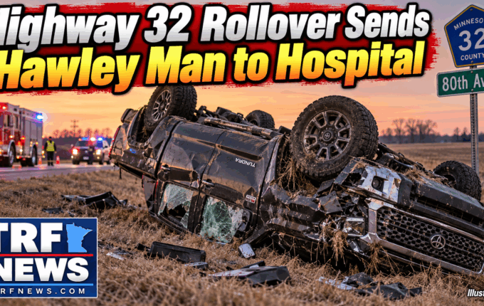 Hawley Man Injured After Pickup Rolls on Highway 32