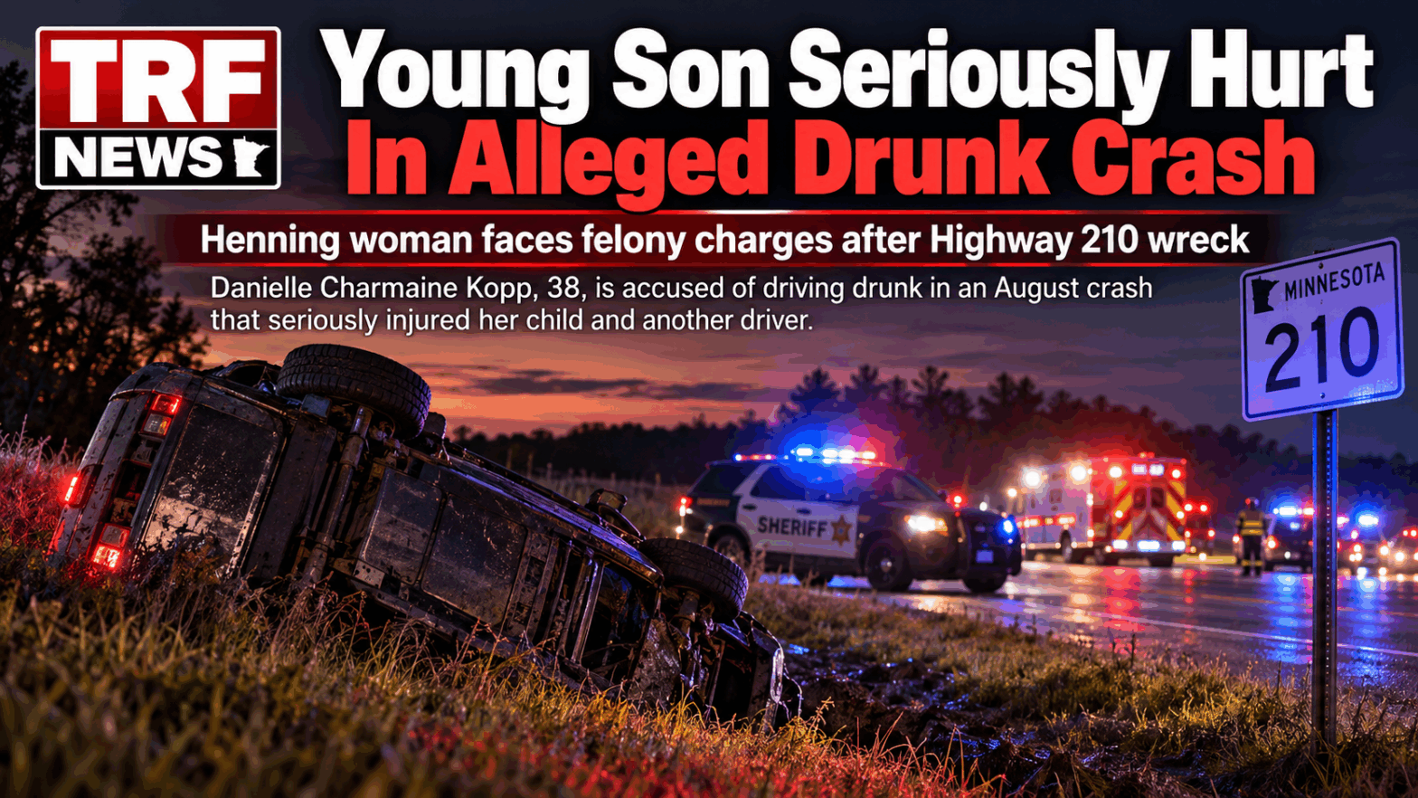 Henning Woman Faces Felonies After Crash Injures Son
