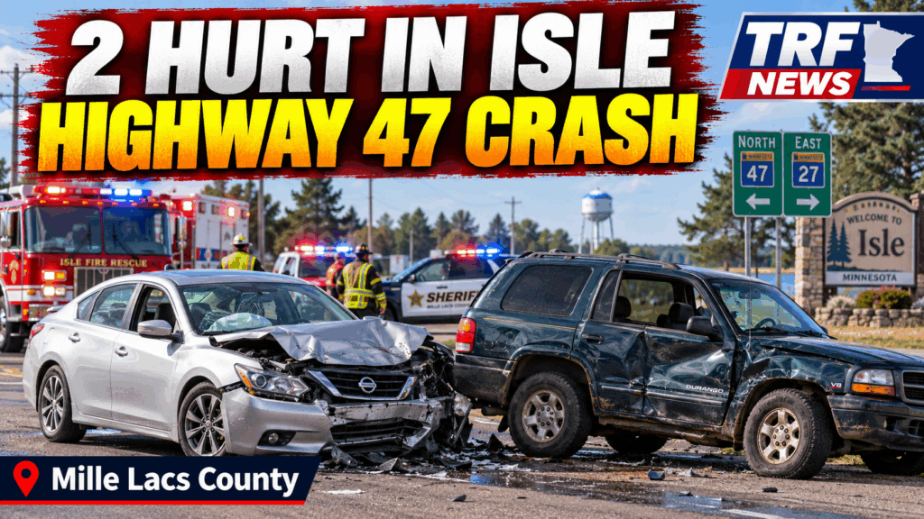 Isle: 2 Hurt as Car and SUV Collide on Highway 47
