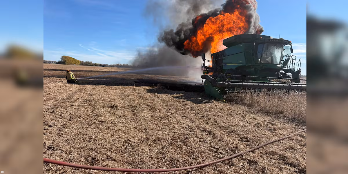 Larimore Firefighters Warn After Multiple Combine Fires