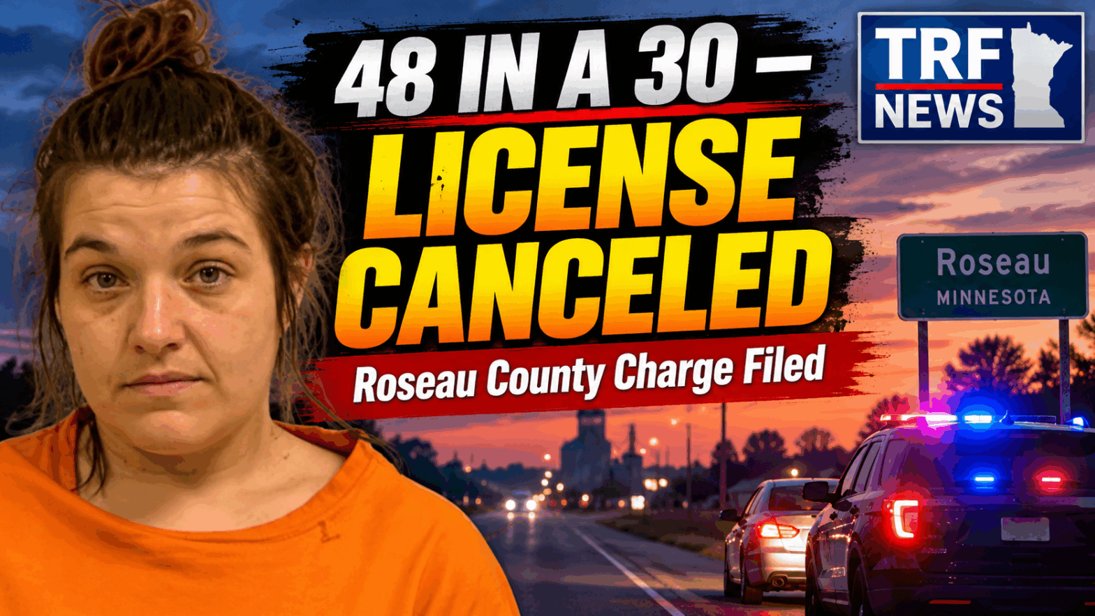 Roseau: Kaylee Kringen Charged After 48 MPH Traffic Stop