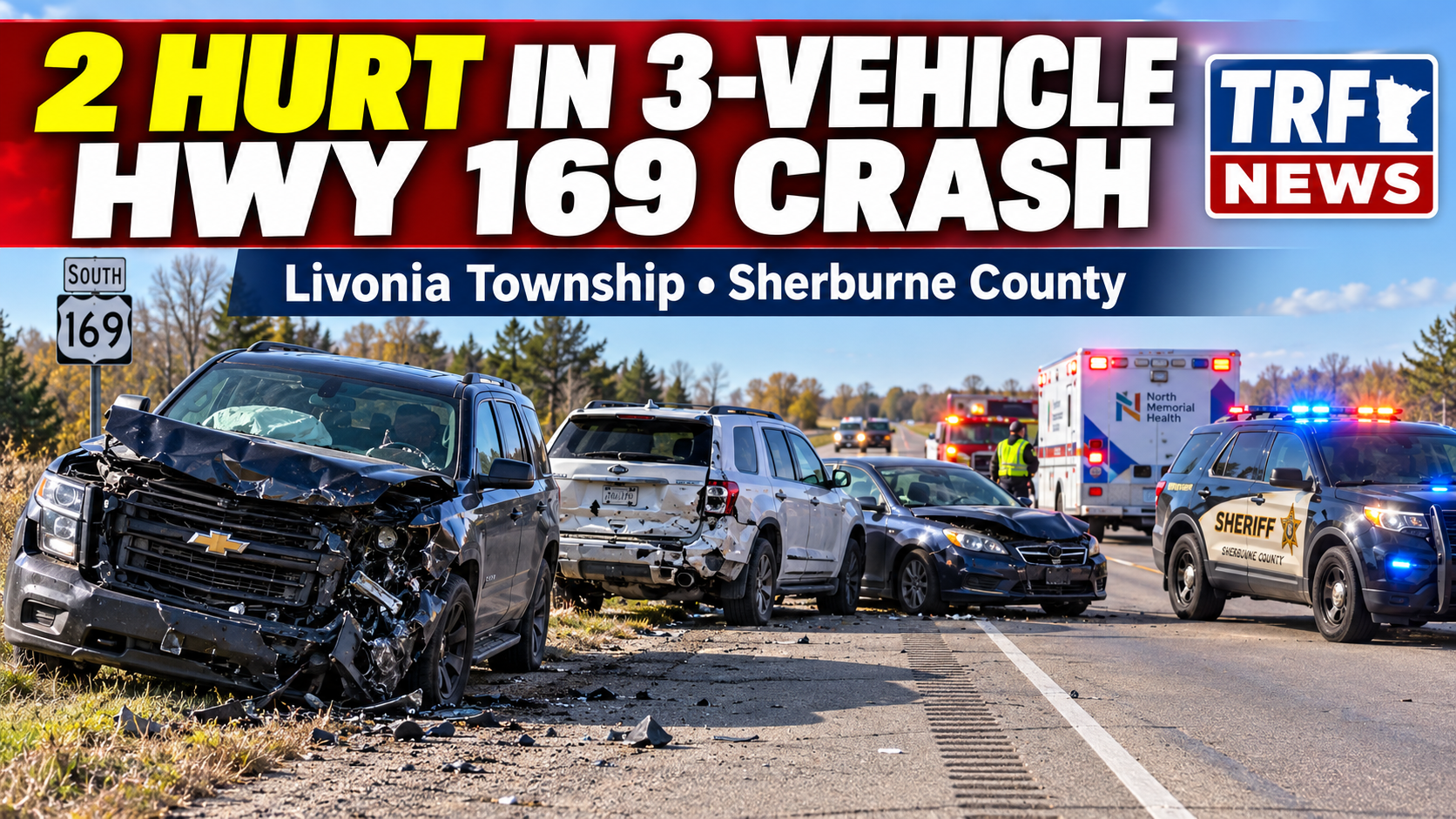 Livonia Township Highway 169 Crash Injures 2