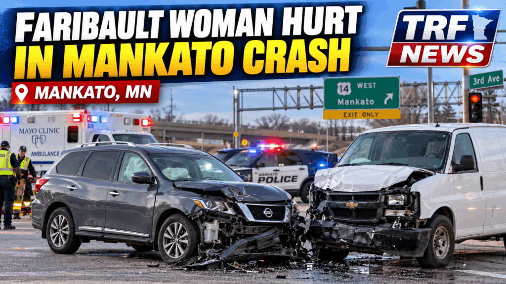 Mankato Highway 14 Ramp Crash Injures Faribault Woman