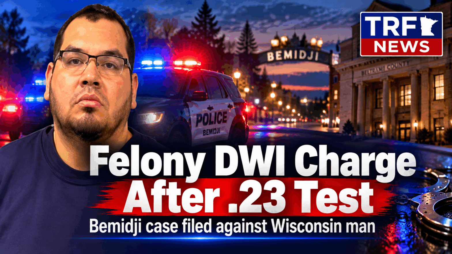 Bemidji Man Charged With Felony DWI After .23 Test