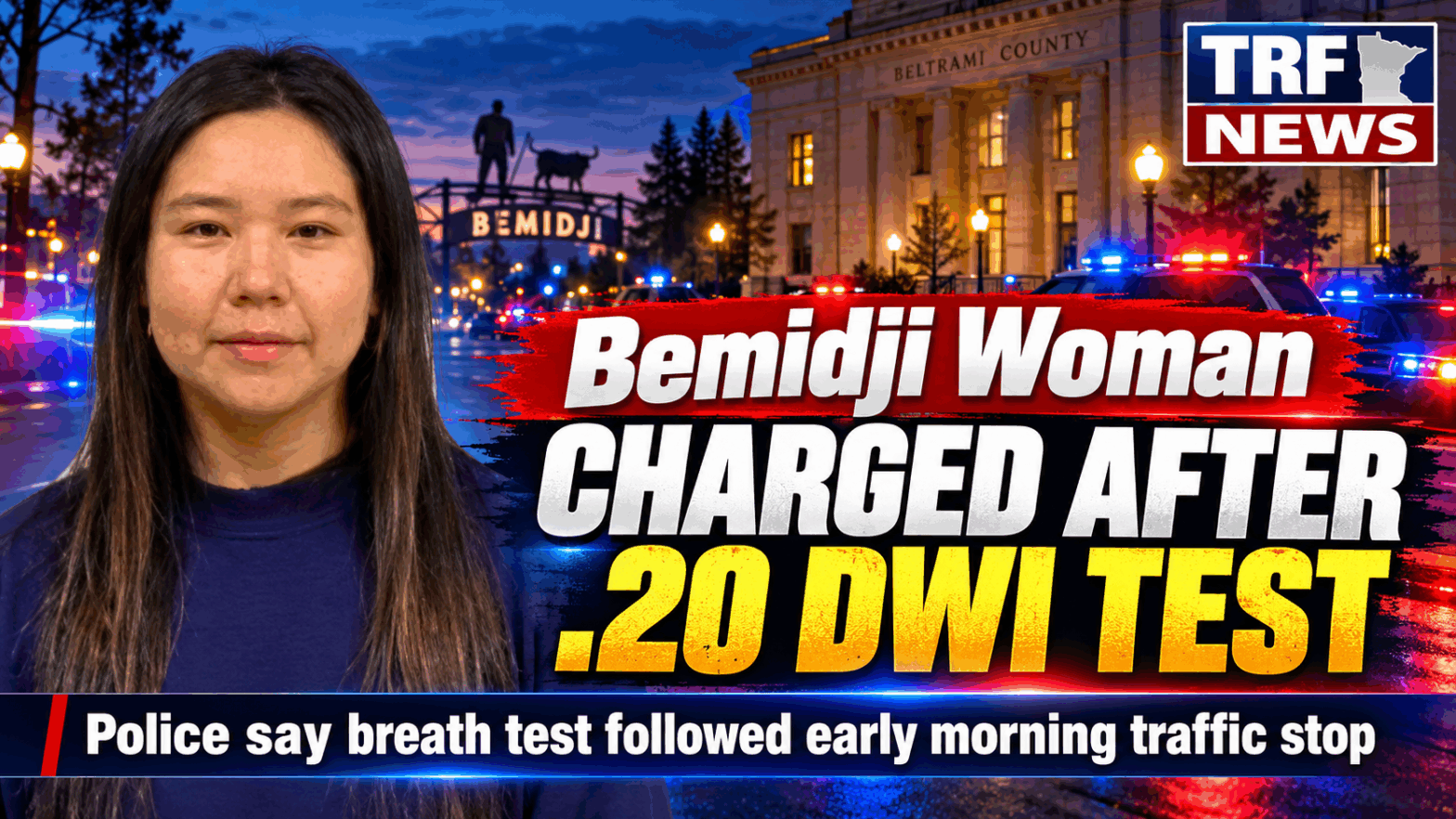 Bemidji Woman Charged With DWI After .20 Breath Test