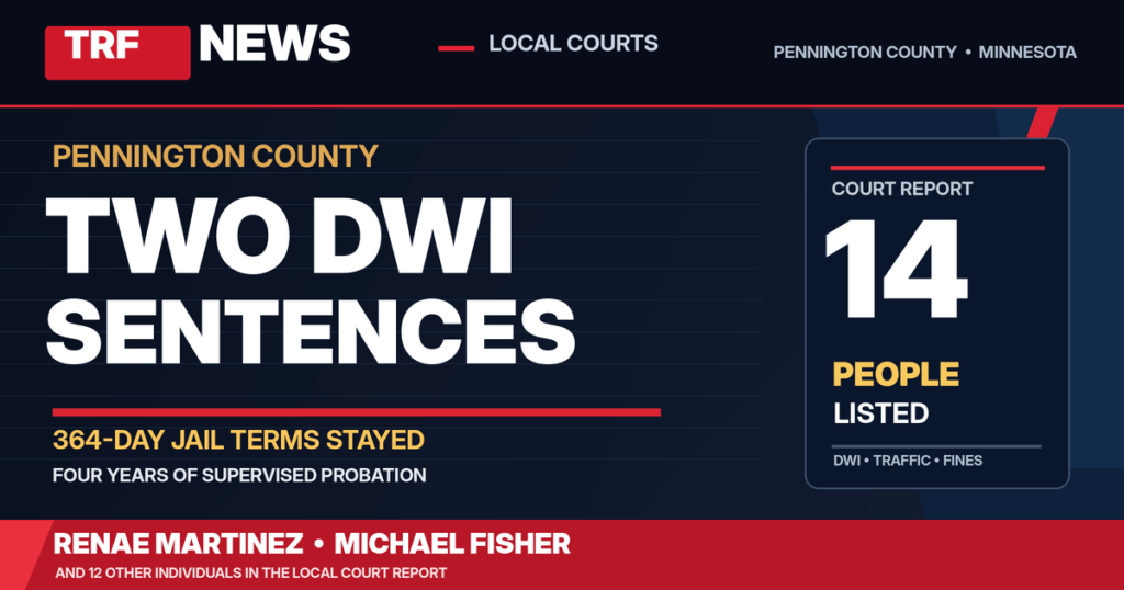 Pennington County Court Report: DWI and Traffic Cases