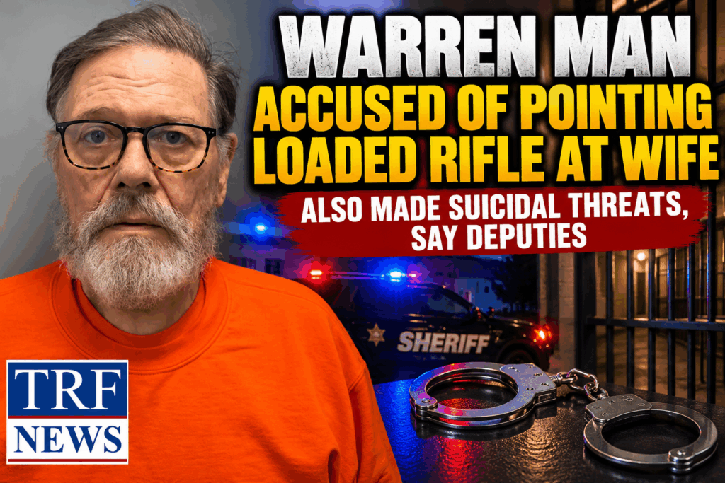 Warren Man Accused of Pointing Loaded Rifle at Wife