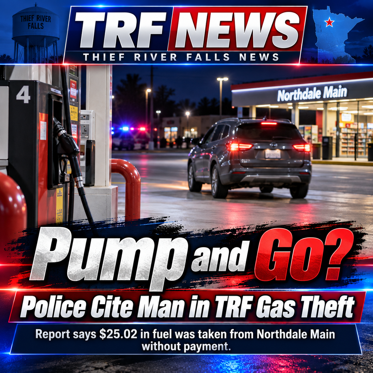 Thief River Falls: Man Cited in Gas Drive-Off Theft