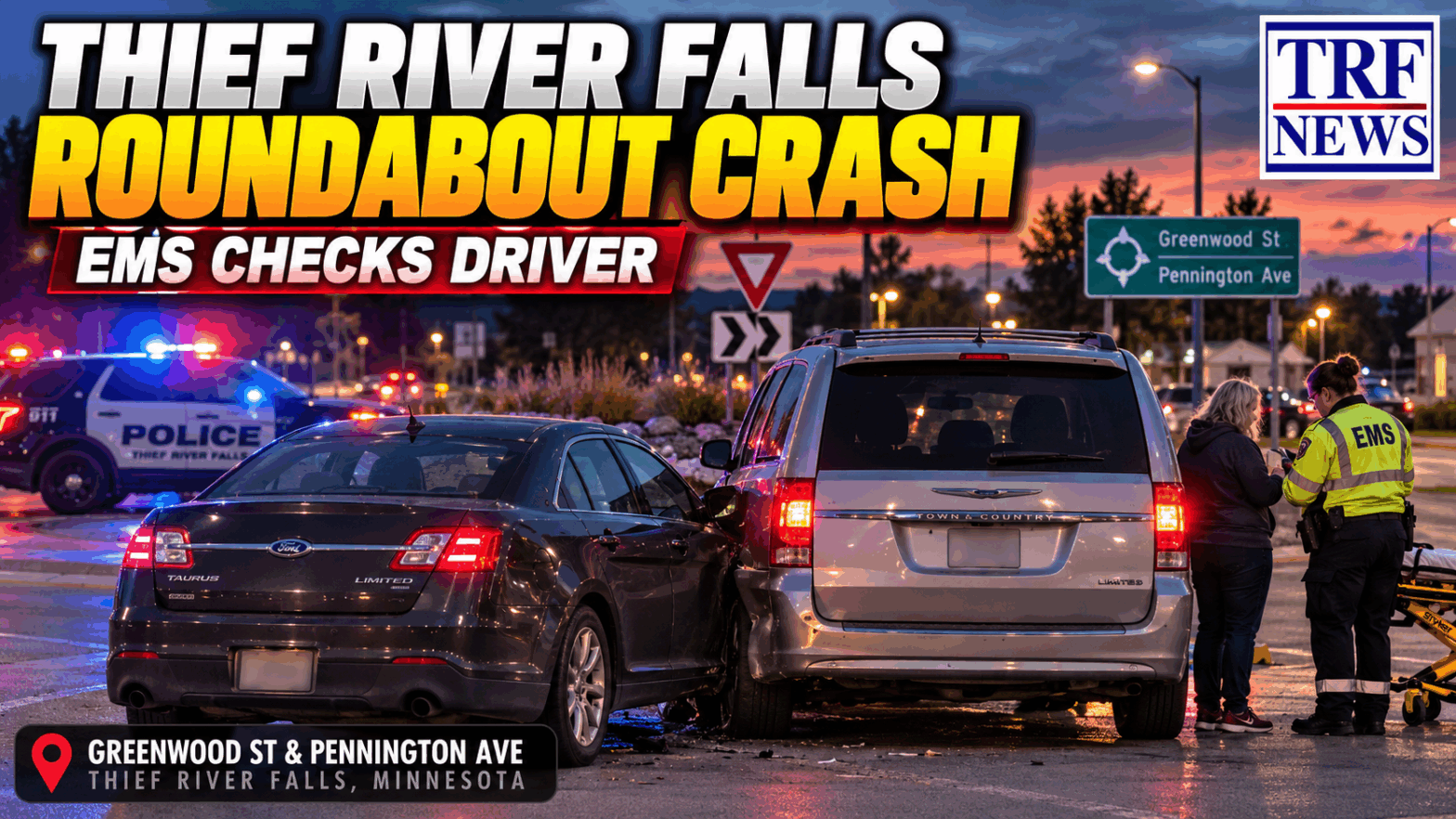 Thief River Falls Roundabout Crash Draws EMS