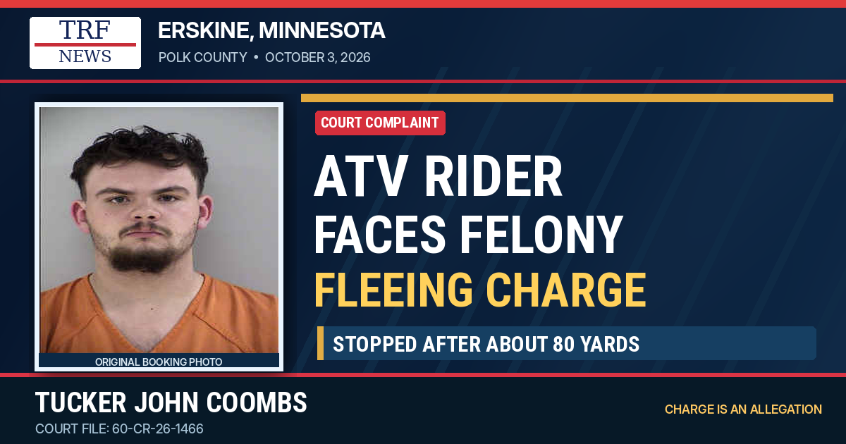 Erskine ATV Rider Charged After Fleeing Deputy