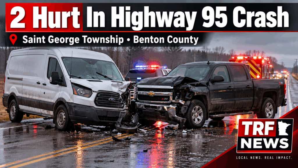 Two drivers were injured in a Wednesday crash on Highway 95 in Benton County