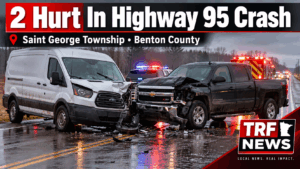 Two drivers were injured in a Wednesday crash on Highway 95 in Benton County