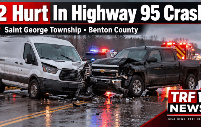 Two drivers were injured in a Wednesday crash on Highway 95 in Benton County