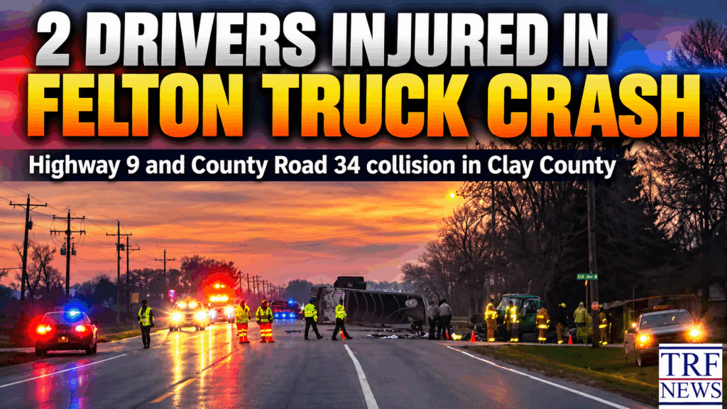 Two truck drivers were injured Friday morning