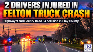 Two truck drivers were injured Friday morning