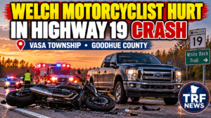 Vasa Township: Welch Rider Hurt in Highway 19 Crash