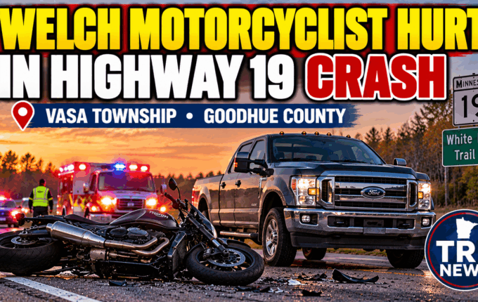 Vasa Township: Welch Rider Hurt in Highway 19 Crash