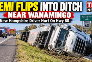 Wanamingo Semi Rollover on Highway 60 Injures Driver