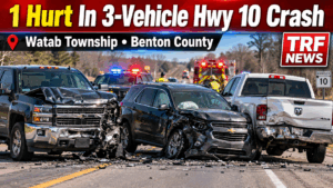 Watab Township: 3-Vehicle Highway 10 Crash Injures 1