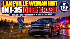 Webster Township: I-35 Deer Crash Injures Woman