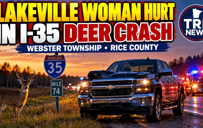 Webster Township: I-35 Deer Crash Injures Woman