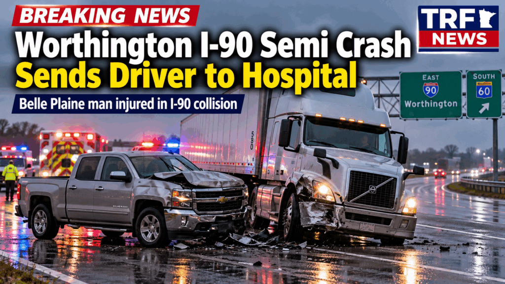 Worthington I-90 Semi Crash Injures 70-Year-Old